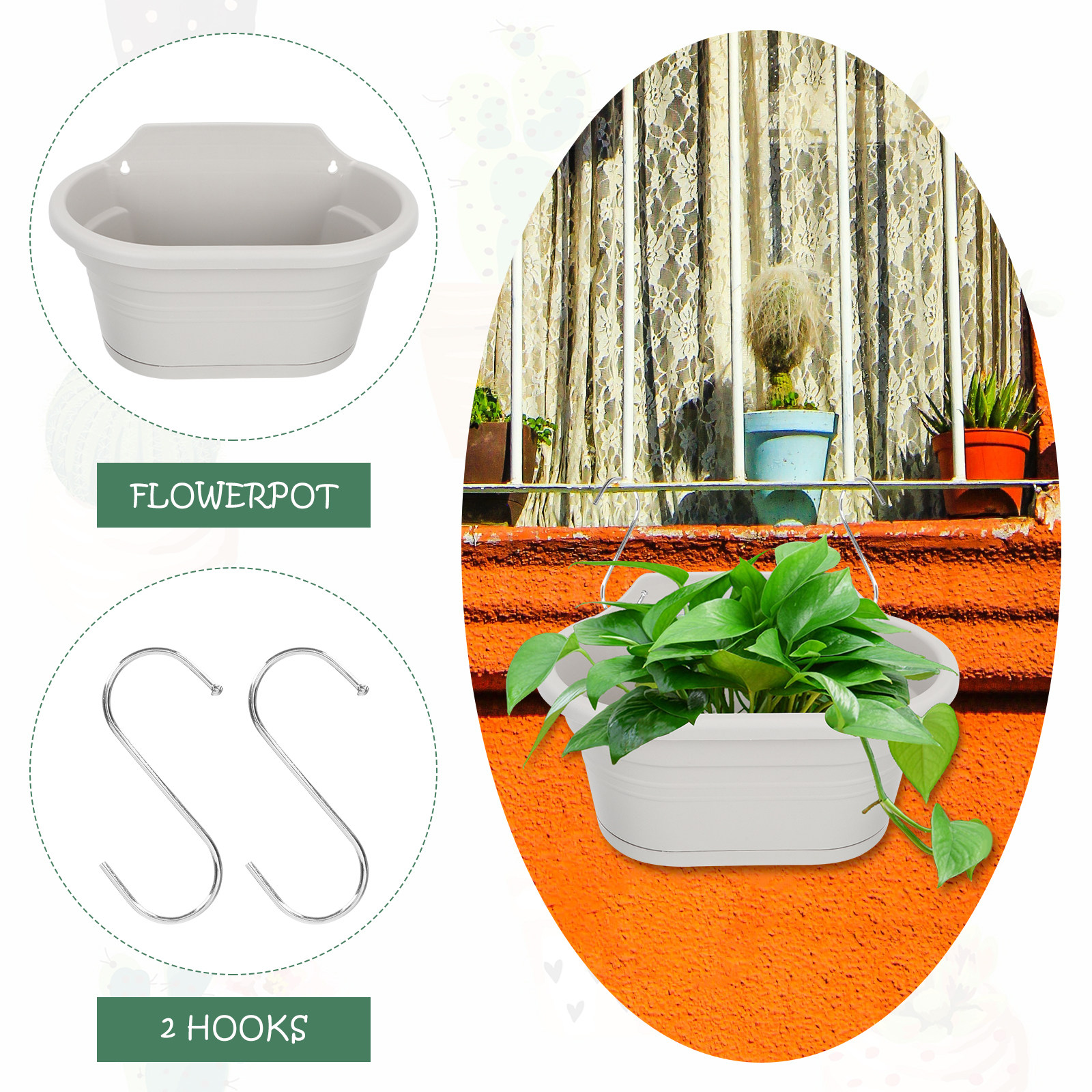 1Set Wall Hanging Flower Pot S - Spider Plant Hanging incelemesi ve fiyatı
