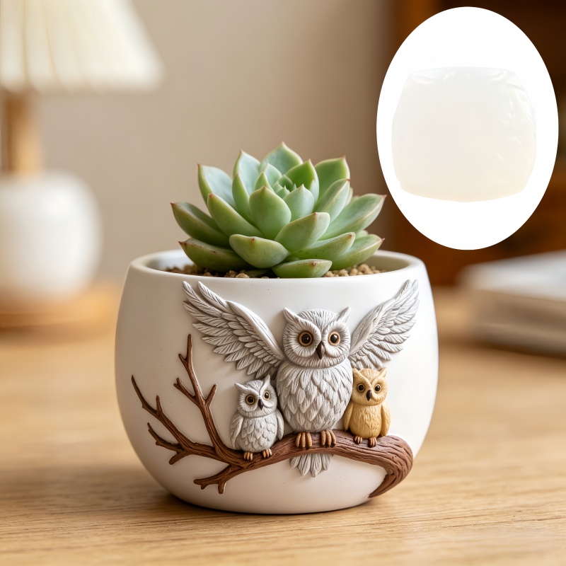 The owl standing on the branch - Echeveria Succulent incelemesi ve fiyatı