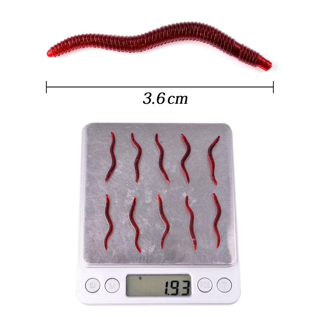 50pcs Lifelike Red Worm Soft L - Aglaonema Red incelemesi ve fiyatı