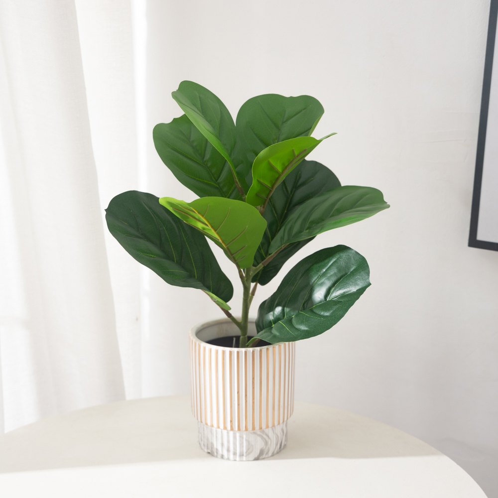 38cm 9 Forks Artificial Ficus  - Ficus Lyrata Tree incelemesi ve fiyatı