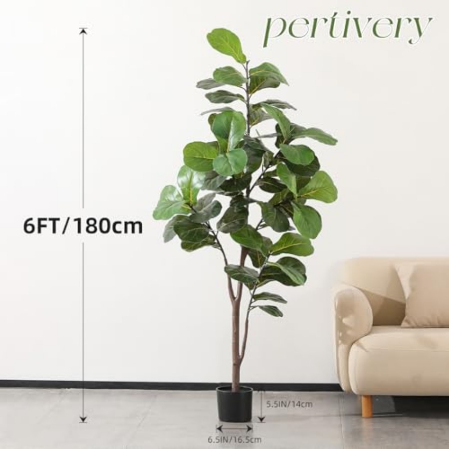 Artificial Fiddle Leaf Fig Tre - Ficus Lyrata Tree incelemesi ve fiyatı