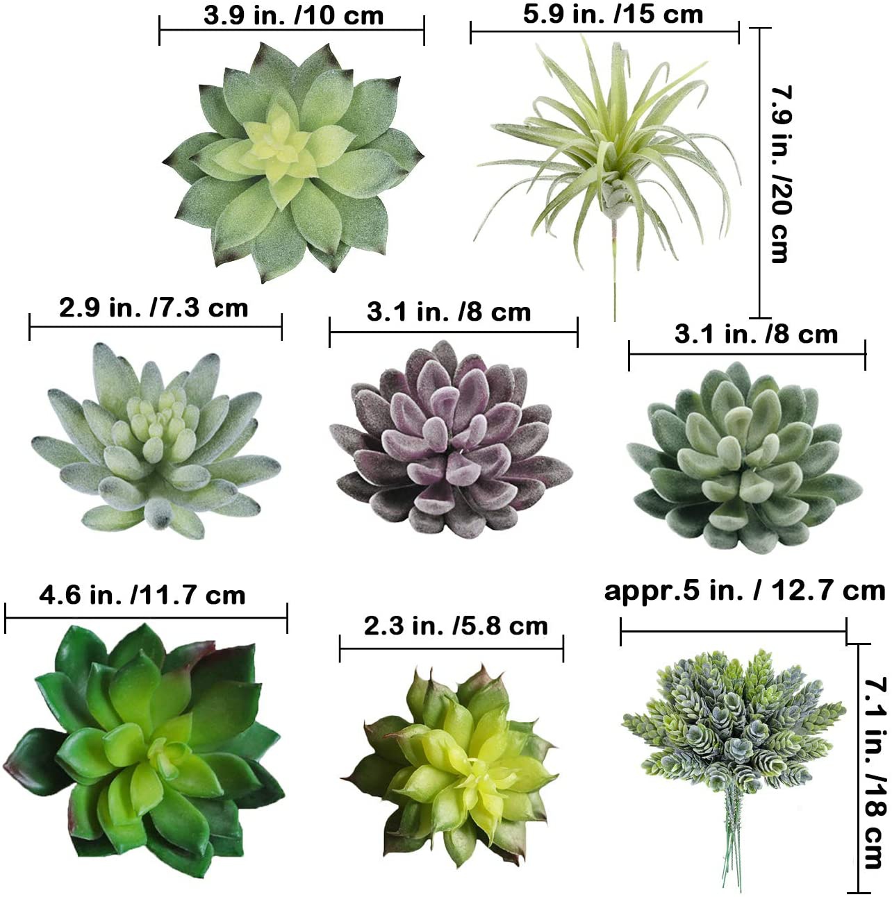15 Pack Assorted Artificial Su - Echeveria Succulent incelemesi ve fiyatı