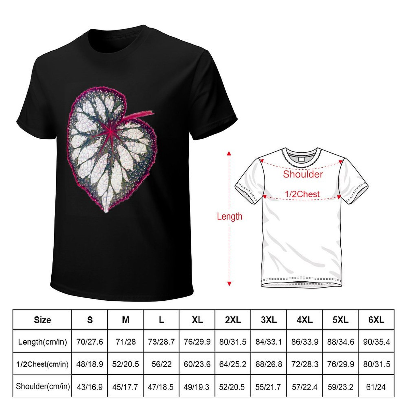Begonia rex T-Shirt Work Outdo - Begonia Rex incelemesi ve fiyatı
