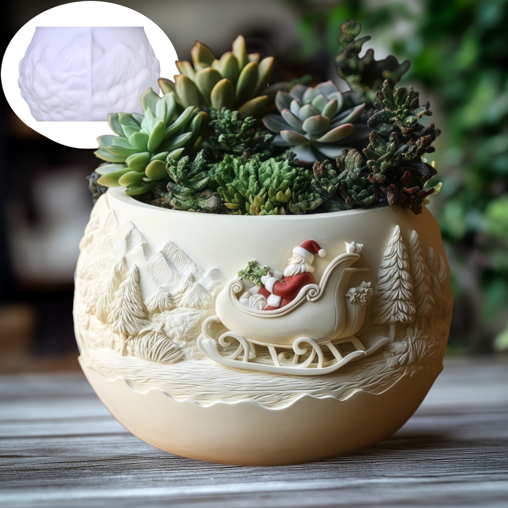 Cedar Sled Santa Claus Relief  - Echeveria Succulent incelemesi ve fiyatı