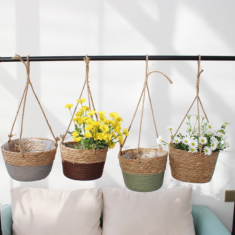 Straw Hanging Basket Flower Po - Spider Plant Hanging incelemesi ve fiyatı